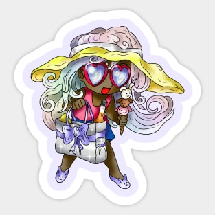 kawaii beach bum cartoon Sticker